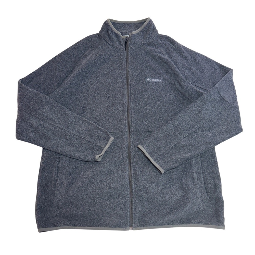 Columbia Basin Trail Full Zip Fleece Jacket Mens XL Charcoal Grey